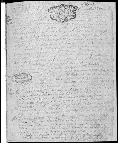 Baptêmes, mariages, sépultures (1732-1752)