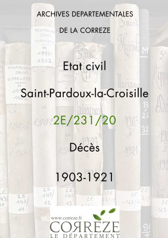 Décès (1903-1921).