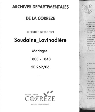Mariages (1803-1848)