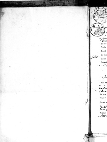 Naissances, mariages, décès (1803-1812)