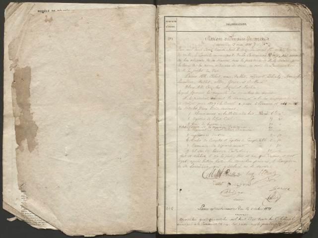Délibérations du conseil municipal. 13 mai 1838-18 novembre 1866