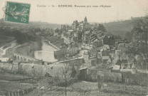 Uzerche : "Corrèze - 30 - Uzerche, panorama pris route d'Eyburie".