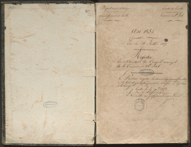 Délibérations du conseil municipal. 11 décembre 1853-328 décembre 1879