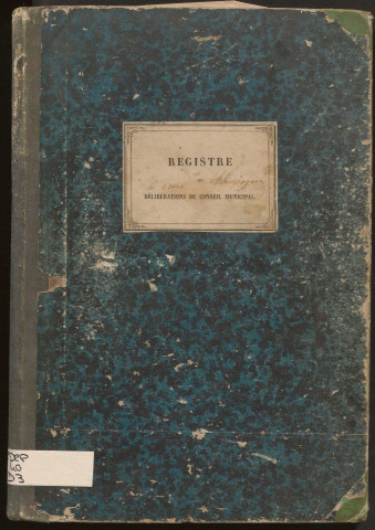 Délibérations du conseil municipal. 19 août 1866-1er avril 1877