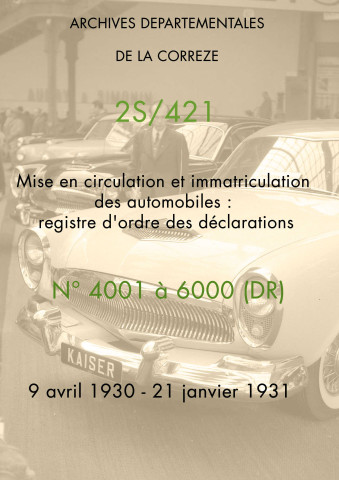 N° 4001 à 6000 (DR)