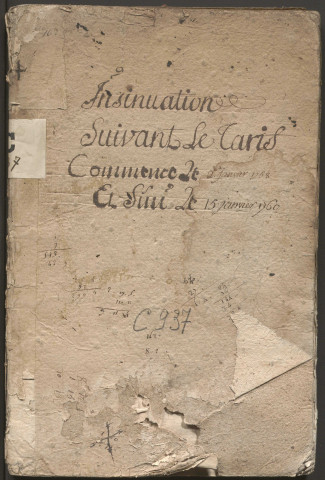 2 janvier 1758-15 janvier 1760