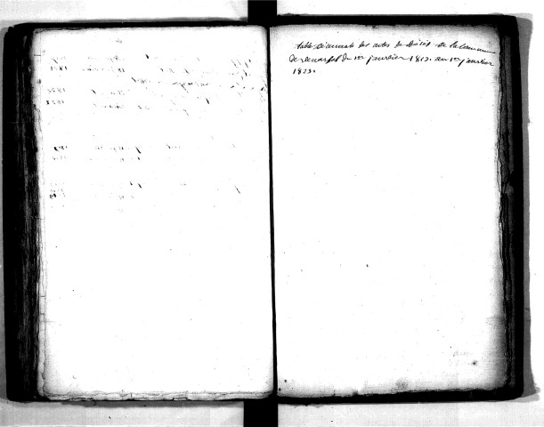 Tables décennales des décès (1813-1822)