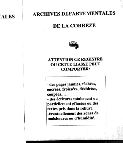 Naissances, mariages, décès (1813-1822)