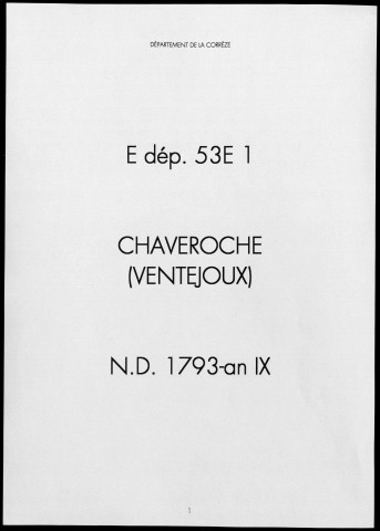 Naissances, décès (1793-1801)