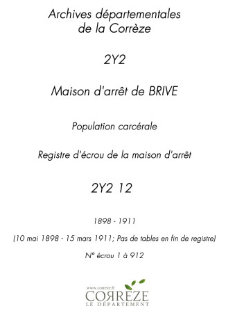 10 mai 1898 - 15 mars 1911
