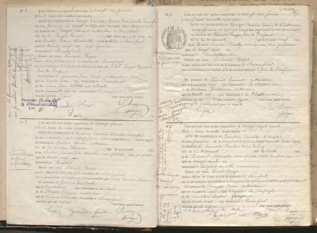 Naissances, mariages, décès (1893-1902)