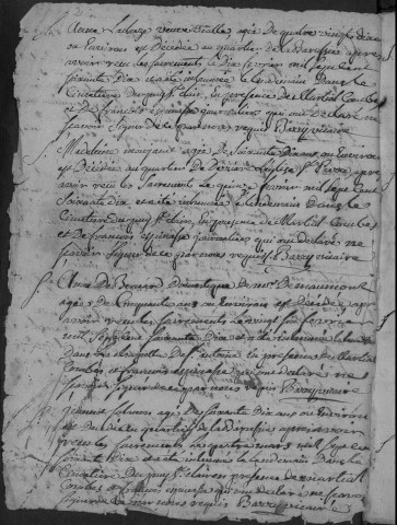 Sépultures (1770-1791).