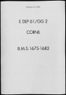 Baptêmes, mariages, sépultures (1675-1682)