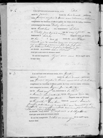 Décès (1873-1882)