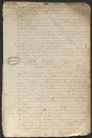 Délibérations du conseil municipal. 29 mars 1835-25 décembre 1837