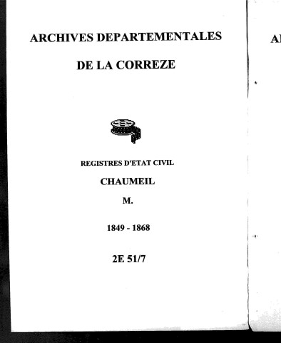 Mariages (1849-1868)