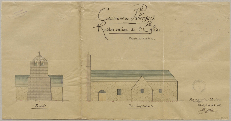 Église. Presbytère. Cimetière. Monument aux morts.