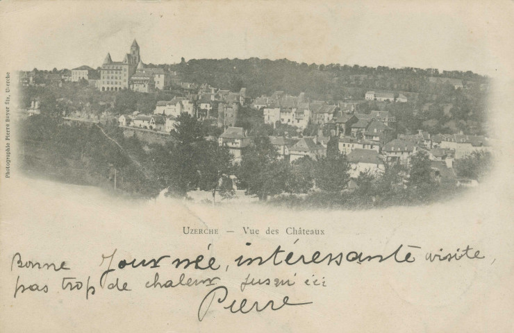 Uzerche : "Uzerche - Vue des châteaux".