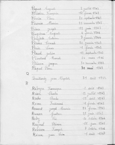 Tables décennales des mariages (1903-1912)