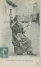 Folklore : "Types et scènes champêtres - 6 - Vieille fileuse".