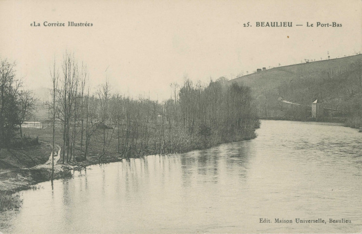 Beaulieu-sur-Dordogne : "La Corrèze illustrée - 25. Beaulieu - Le port-bas".