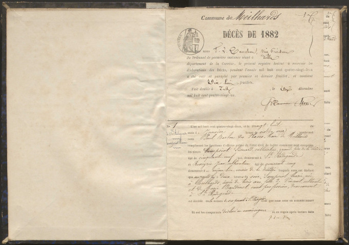 Décès (1882-1891)