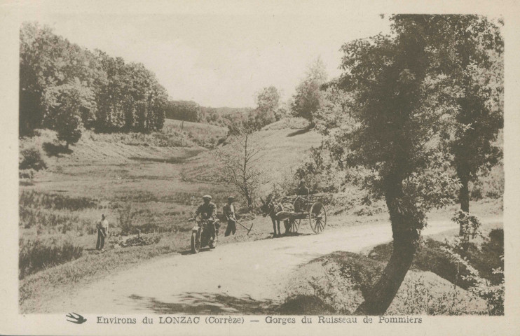 Le Lonzac : "Environs du Lonzac (Corrèze) - Gorges du ruisseau de Pommiers".