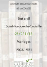 Mariages (1903-1921).