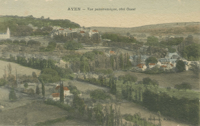 Ayen : "Ayen - Vue panoramique, côté Ouest".