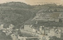 Tulle : "La Corrèze illustrée - 26 Tulle - Quai de Rigny - Pont de la Barrière". Chantier de construction du collège Clemenceau.