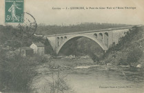 Uzerche : "Corrèze - 3 - Uzerche, le pont du Gour noir et l'usine électrique".