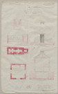 Champ de foire, bascule publique, Tour de César, mairie, horloge, fours banaux, puits, fontaines, captages de sources.