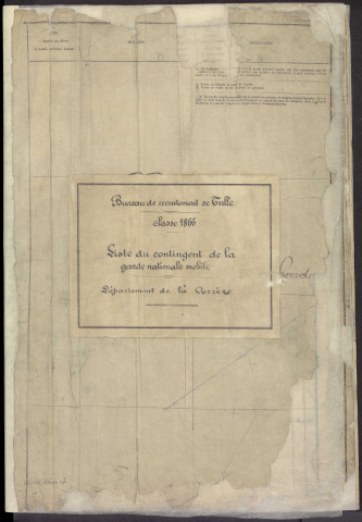 Classe 1866 : liste du contingent de la garde nationale mobile.