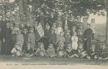 Tulle : "Tulle - 1913 - Colonie scolaire catholique - Groupe d'ensemble".