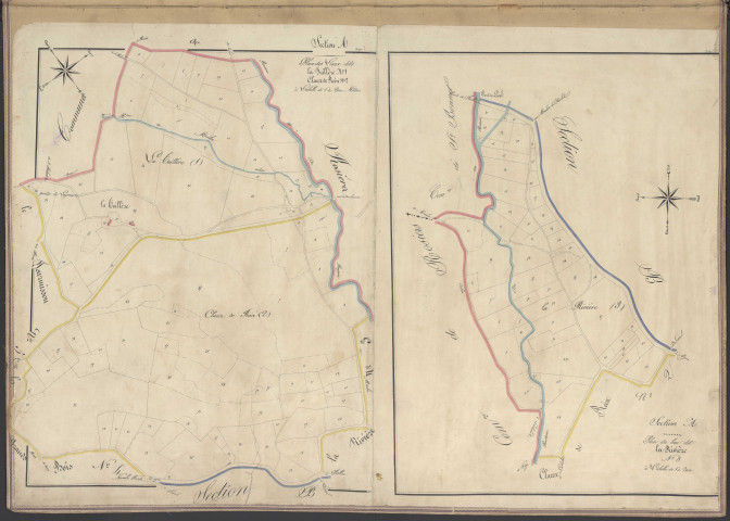 Sections A1 de la Tuillère, A2 du Claux de Reix, A3 de la Rivière