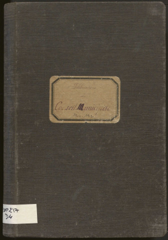 Délibérations du conseil municipal. 15 mai 1904-17 novembre 1912