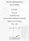 Répertoire chronologique : décembre 1754-décembre 1760
