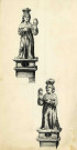 Statues : saints ou personnages portant insignes de la royauté.