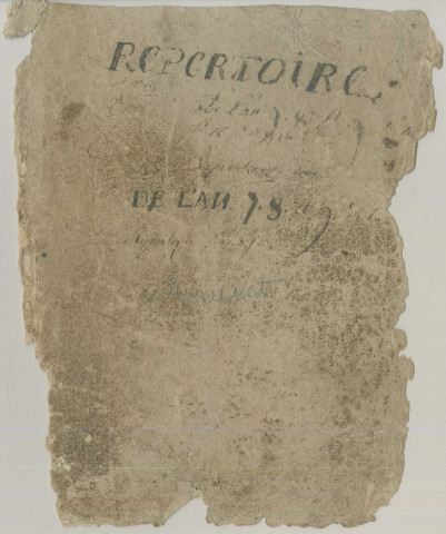 Répertoire chronologique : septembre 1778-20 mai 1807