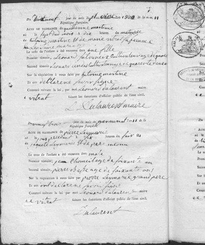 Naissances (1803-1819)