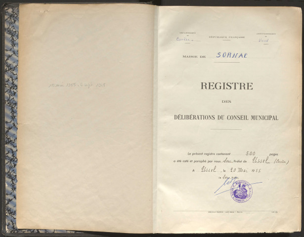 Délibérations du conseil municipal. 15 mai 1955-6 septembre 1978