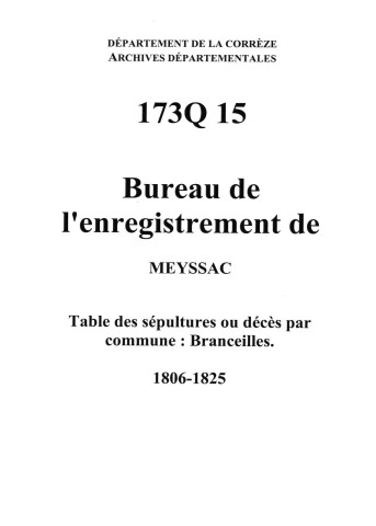 Commune de Branceilles.