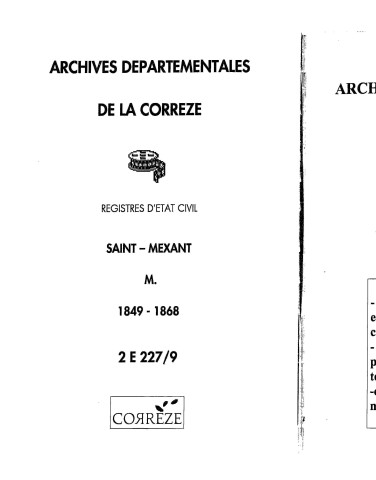Mariages (1849-1868)