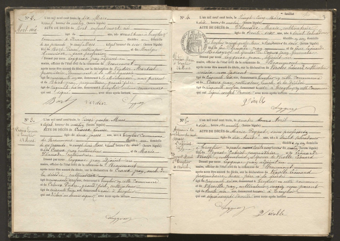 Décès (1903-1921).