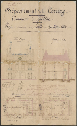 Halle et justice de paix. Foyer des campagnes. Monument aux morts. Bascule publique. Champ de foire. Mairie. Autres travaux : place publique, horloge, lavoir, abreuvoir. Eclairage public.