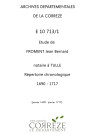 Répertoire chronologique : janvier 1690-janvier 1717