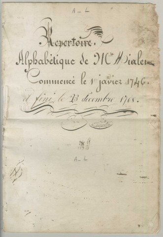 Répertoire alphabétique : A-V