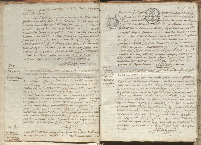 Naissances, mariages, décès (1823-1832)