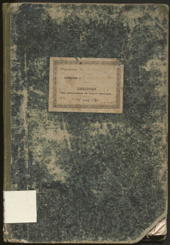 Délibérations du conseil municipal. 8 février 1857-22 février 1874