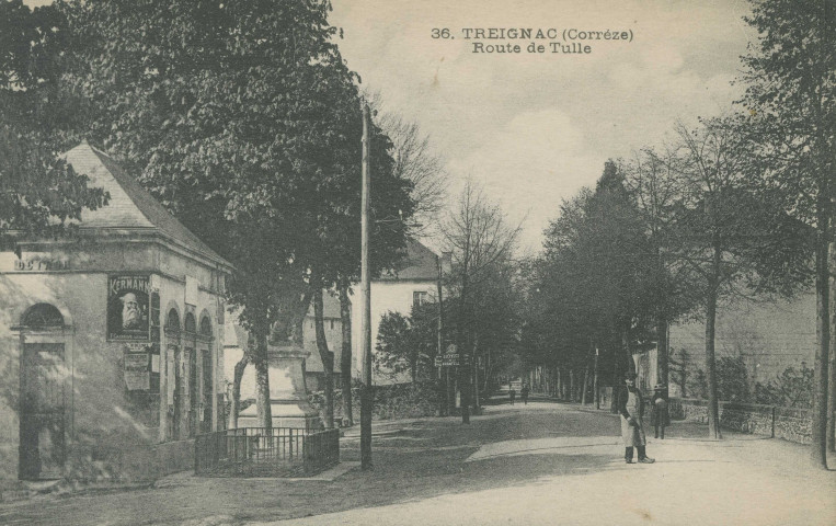 Treignac : "36. Treignac (Corrèze) - Route de Tulle".